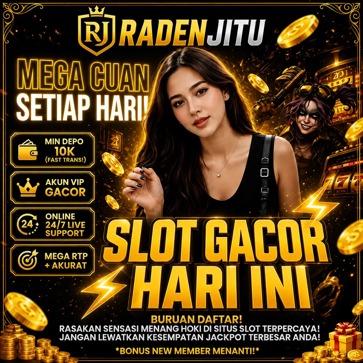 RADENJITU : Bandar Toto Online Depo Murah & Cepat Hanya 10k Otomatis 1 Detik